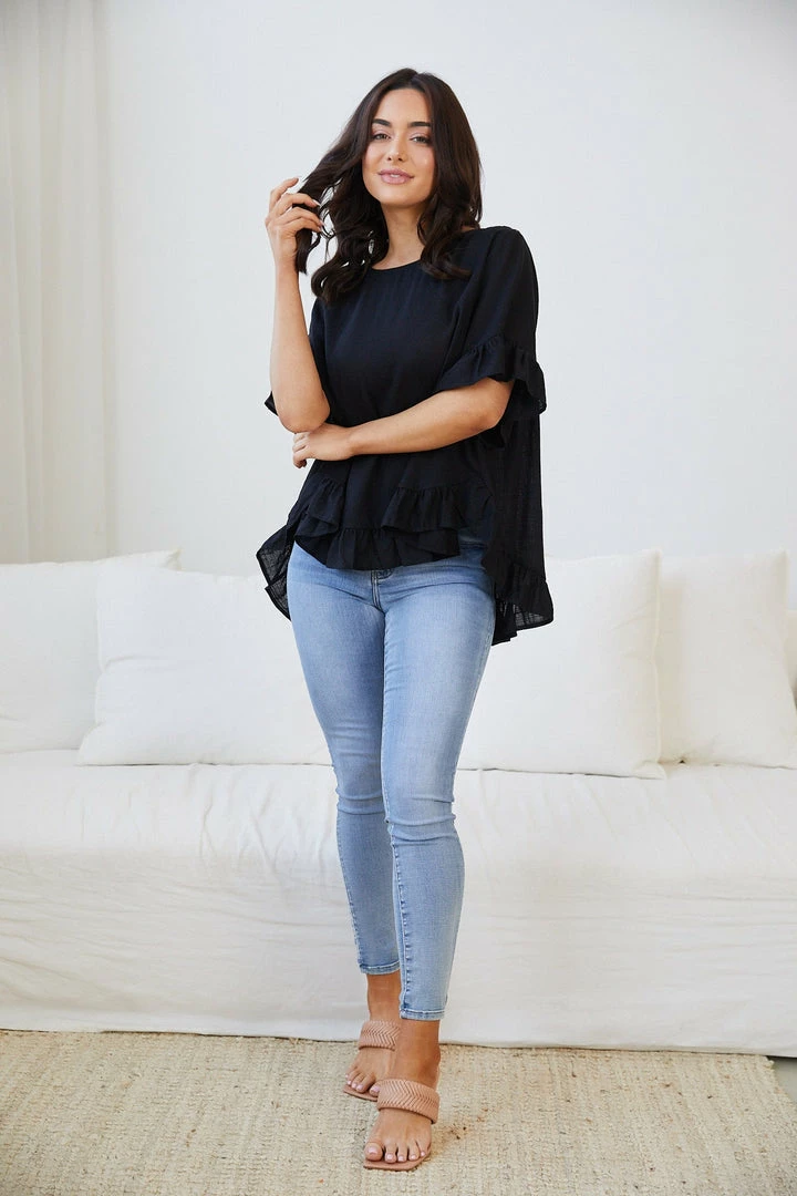 Miracle Fashion CLOTHING Ralene Top - Black 7 Miracle Fashion CLOTHING Ralene Top - Black