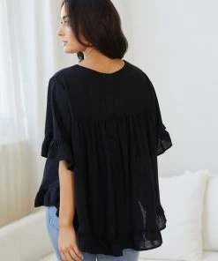 Miracle Fashion CLOTHING Ralene Top - Black