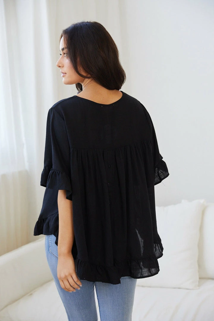 Miracle Fashion CLOTHING Ralene Top - Black 4 Miracle Fashion CLOTHING Ralene Top - Black