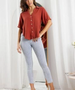 Desire CLOTHING Ramone Shirt - Rust 13 Desire CLOTHING Ramone Shirt - Rust