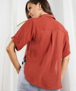 Desire CLOTHING Ramone Shirt - Rust