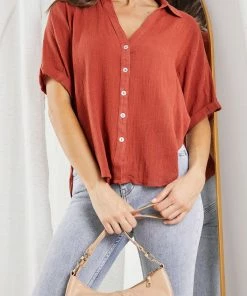 Desire CLOTHING Ramone Shirt - Rust