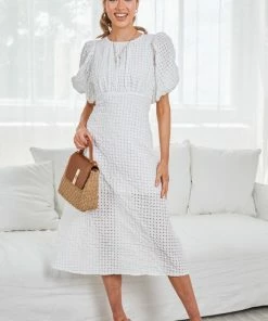 Sassy Hills Fashion DRESSES Ramosa Dress - White