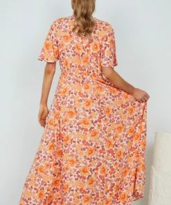 Rock Denim Ranchero Dress - Orange Floral