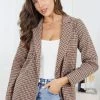 Style Box CLOTHING Raphaelly Blazer - Brown Gingham 1 Style Box CLOTHING Raphaelly Blazer - Brown Gingham