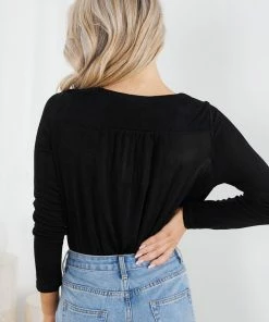 Sassy Hills Fashion Reema Bodysuit - Black CLOTHING