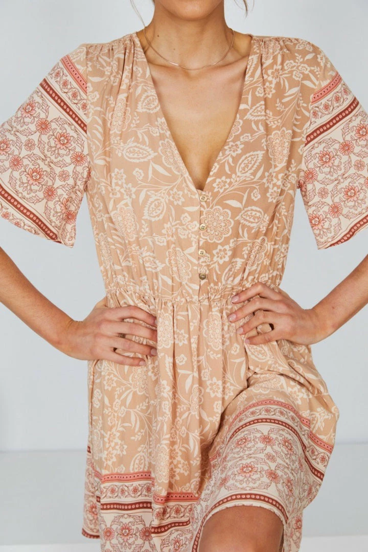 HQ Fashion DRESSES Ricarda Dress - Brown Print 7 HQ Fashion DRESSES Ricarda Dress - Brown Print