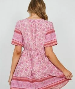 HQ Fashion Ricarda Dress - Pink Print
