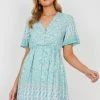 HQ Fashion Ricarda Dress - Sage Print DRESSES 2 HQ Fashion Ricarda Dress - Sage Print DRESSES