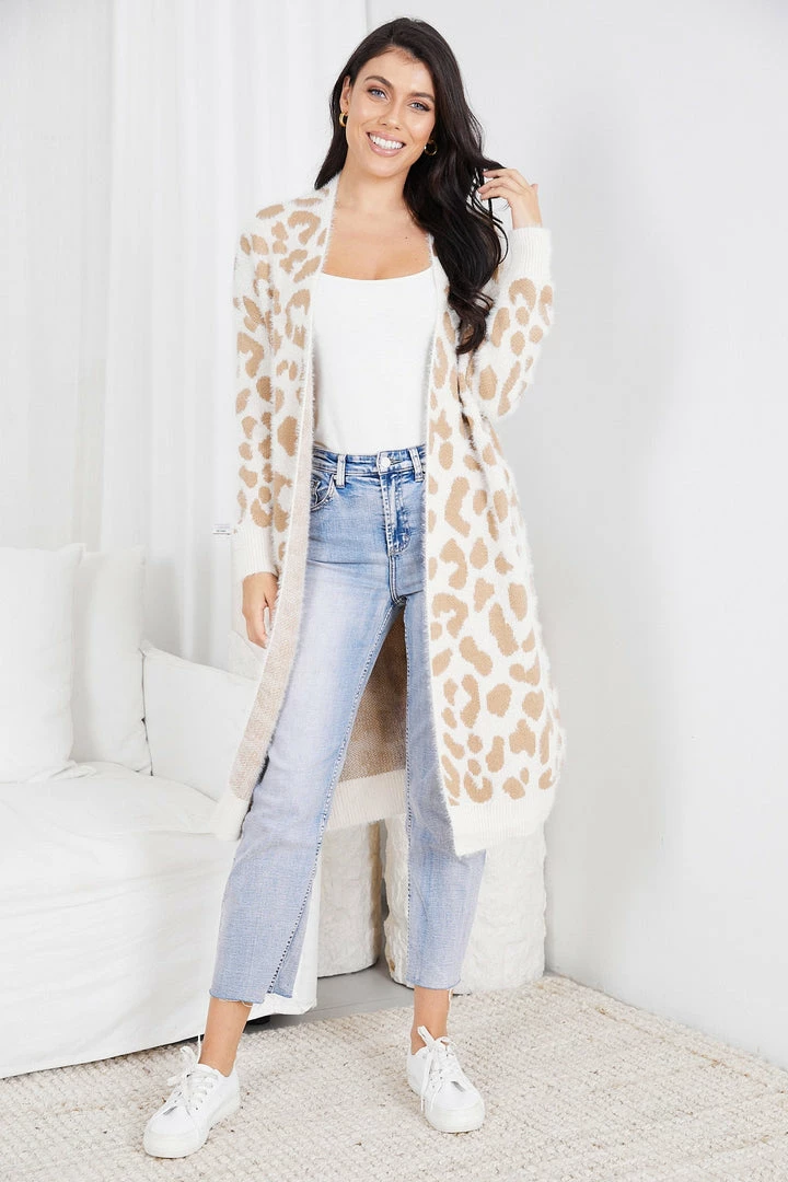 Miracle Fashion CLOTHING Risatta Cardigan - Cream Print 7 Miracle Fashion CLOTHING Risatta Cardigan - Cream Print