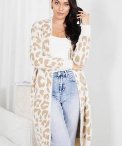 Miracle Fashion CLOTHING Risatta Cardigan - Cream Print