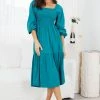 Desire Rosette Dress - Teal DRESSES