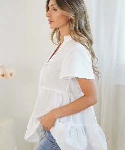 Miracle Fashion Ryette Top - White