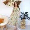 WeLove Fashion Danielle Dress - Green Print DRESSES 1 WeLove Fashion Danielle Dress - Green Print DRESSES