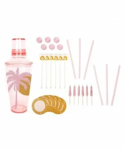 Sunny Life Cocktail Essentials Kit - Desert Palms - Powder Pink ACCESSORIES
