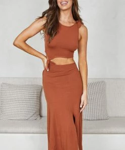 Desire Sabeeha Dress - Rust DRESSES