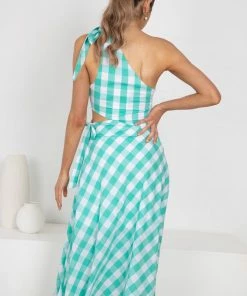 Wild Ginger DRESSES Sabled Dress - Green Gingham