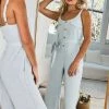 Style Box Saffara Jumpsuit - Ice Blue CLOTHING