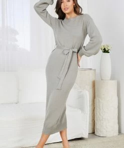 Dream House DRESSES Saltee Knit Dress - Khaki