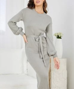 Dream House DRESSES Saltee Knit Dress - Khaki