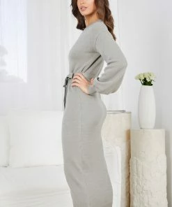 Dream House DRESSES Saltee Knit Dress - Khaki