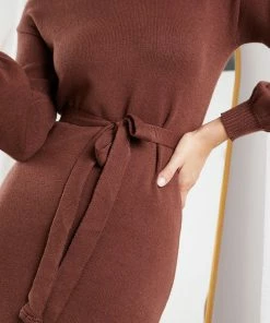 Dream House DRESSES Saltee Knit Dress - Rust
