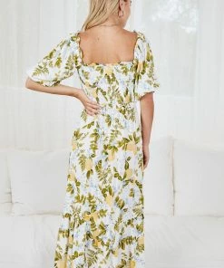 Rock Denim Samora Dress - White Print DRESSES