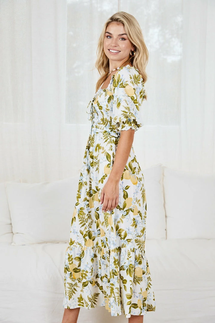 Rock Denim Samora Dress - White Print DRESSES 5 Rock Denim Samora Dress - White Print DRESSES