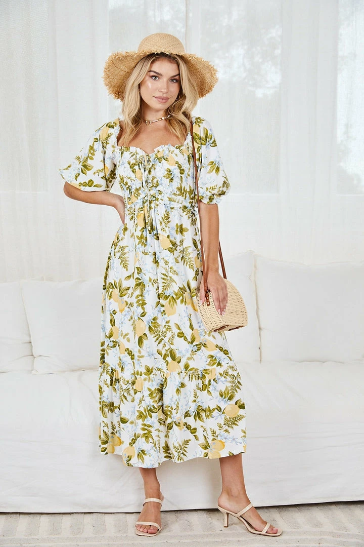 Rock Denim Samora Dress - White Print DRESSES 6 Rock Denim Samora Dress - White Print DRESSES