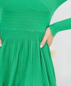 My Girl DRESSES Sandralee Long Sleeve Dress - Green