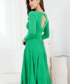 My Girl DRESSES Sandralee Long Sleeve Dress - Green