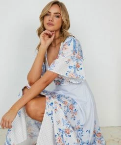 WeLove Fashion DRESSES Sarmie Dress - Blue Floral