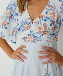 WeLove Fashion DRESSES Sarmie Dress - Blue Floral