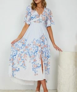 WeLove Fashion DRESSES Sarmie Dress - Blue Floral