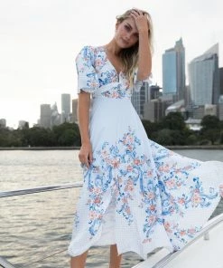 WeLove Fashion DRESSES Sarmie Dress - Blue Floral