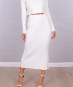 Cesi Fashion Margo Skirt - White Maternity Dresses