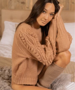 White Closet Felisa Jumper - Tan CLOTHING