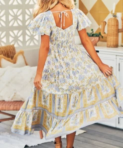 Jaase DRESSES Isabella Maxi Dress - White Print