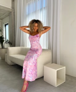 Seven Wonders (PremGroup) DRESSES Etoile Mesh Dress - Pink