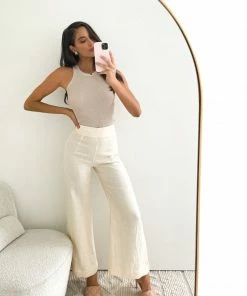 White Closet Selda Pants - Butter