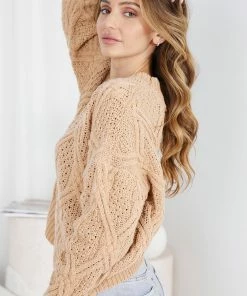 Pink Diamond CLOTHING Seleucia Knit - Camel