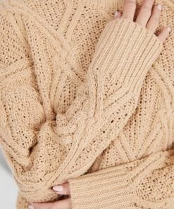 Pink Diamond CLOTHING Seleucia Knit - Camel