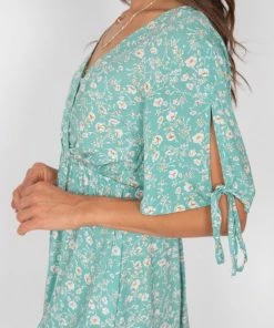 HQ Fashion Sena Dress - Green Print