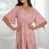 HQ Fashion Sena Dress - Pink Print
