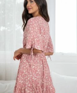 HQ Fashion Sena Dress - Pink Print