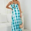 My Girl Sharis Dress - Green Gingham DRESSES