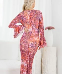 Wild Ginger Shilah Dress - Pink Print DRESSES