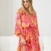 White Closet DRESSES Sicilie Dress - Orange Floral