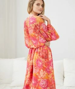 White Closet DRESSES Sicilie Dress - Orange Floral
