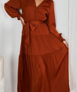 Ebby And I Sienna Dress - Rust